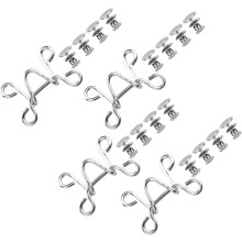 Lot de 4 grands boutons argentés pour réduire la taille des jeans, sans couture, boucles fines détachables et réglables.