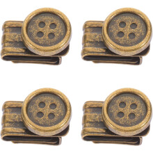 Bretelles métalliques mobiles sans couture, 4 attaches de rechange réglables pour pantalons et jeans