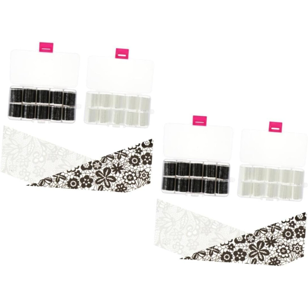 Hkhbjs 20Pcs Lace Press Nails Full Cover Ballerina Nail Decorations For Special Occasions