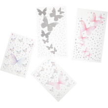 4sheets Facial Eye Stickers Gems Glitter Self Adhesive Rhinestones for Makeup Stage Performances