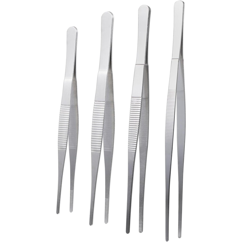 Hkhbjs Stainless Steel Straight And Non-Skid Handle 4Pcs Lightweight Sturdy With Serrated Tips
