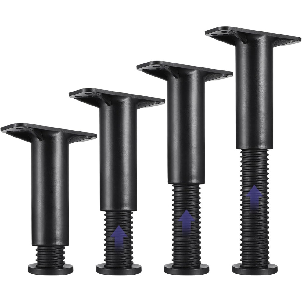 4Pcs Adjustable Bed Legs Bed Frame Center Support Plastic Steel Strong Load-Bearing Capacity 8882873571953
