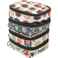 4pcs pequeno saco cosmético saco zíper fazer o recipiente para o período saco