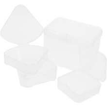 4er-Set Aufbewahrungsboxen aus Kunststoff, durchsichtige Aufbewahrungsboxen für Make-up-Schwämme und -Puffs, Kosmetik-Organizer