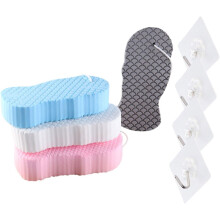 Baby-Schwamm-Set, 8-teilig, strapazierfähig, weich, 3D-geprägtes Design, Dusch- und Badezimmerreiniger
