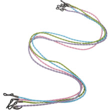 4 cinturini per occhiali da esterno in pelle PU intrecciata, fermaglio per occhiali