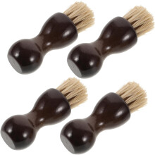 Kit de 4 brosses à chaussures en crin de cheval pour le cirage de chaussures et de bottes, idéal pour le polissage de baskets.
