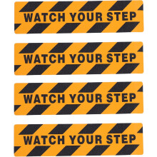 4pcs Slip Tape Sticker Watch Your Step for Walkway Stairs Slip Sticker Tape