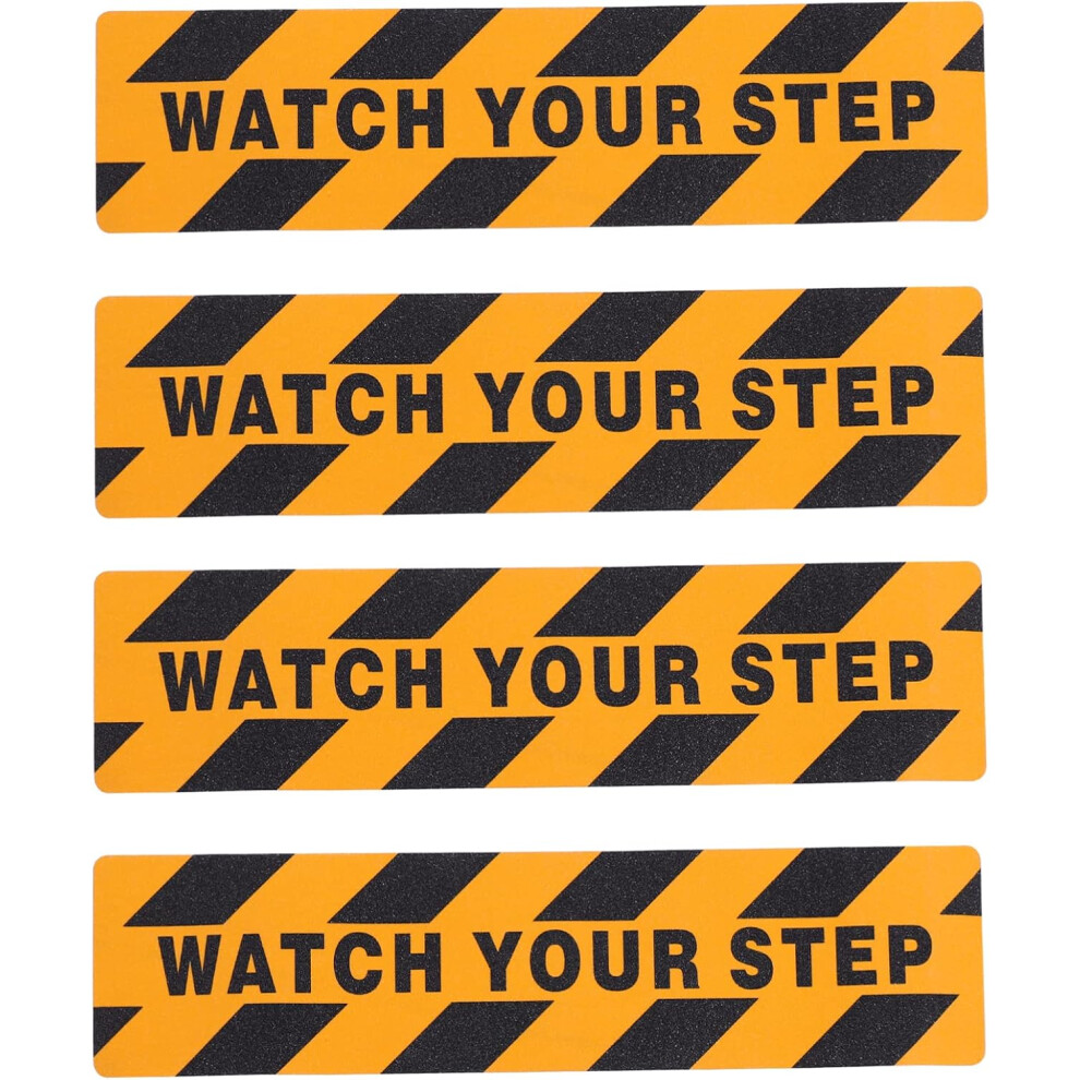 4Pcs Slip Tape Sticker Watch Your Step For Walkway Stairs Slip Sticker Tape 5455468302473