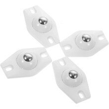 4 Stück universelle Kleberollen, weiße Mini-Stahlkugelrollen
