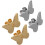 4pcs Butterfly Clutch Earring Backs Flat Lockings with Earlobe Support 1