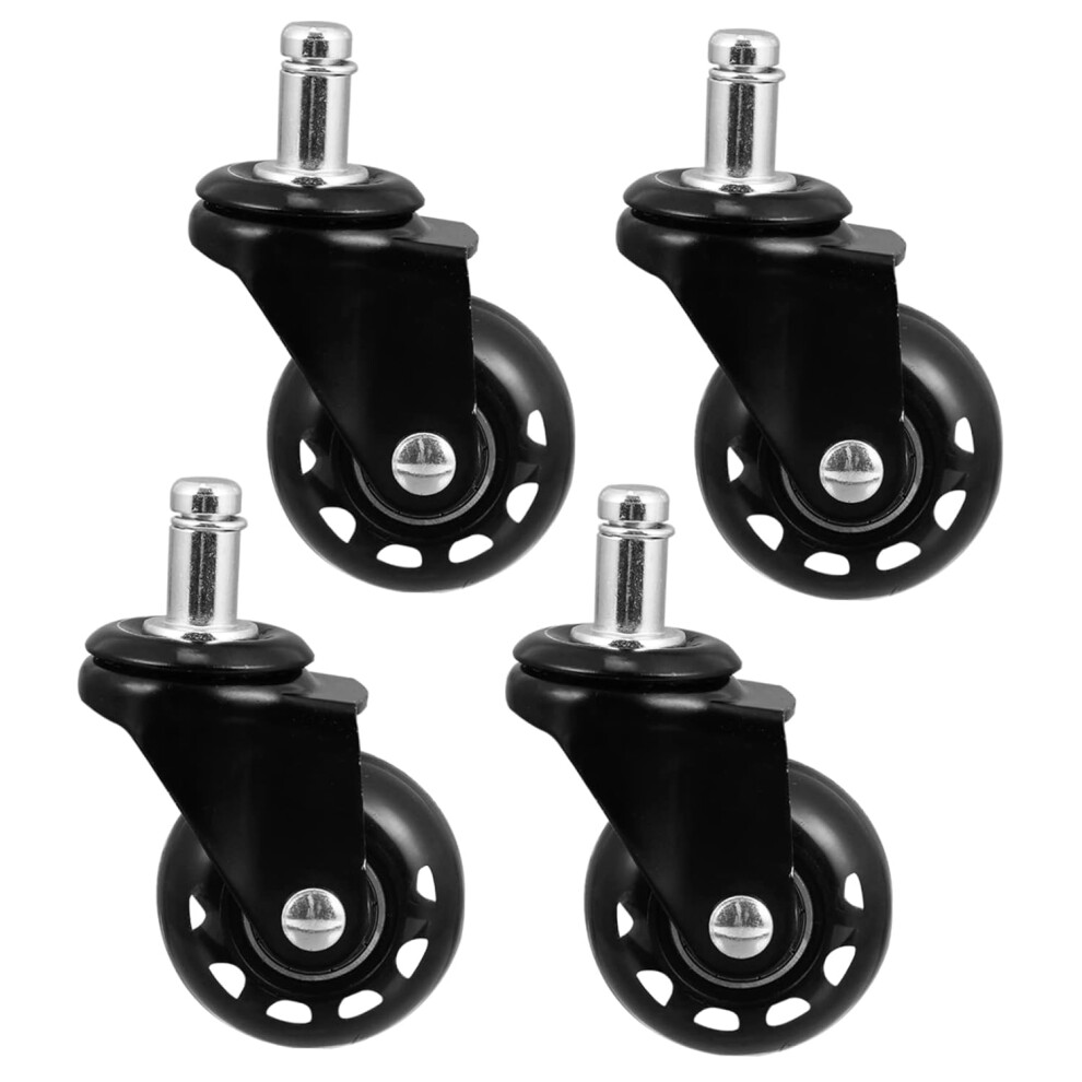 4Pcs Swivel Casters Pu Wheels Swivel Caster Wheels For Chair Furniture Office Desk No Noise 5455468169311