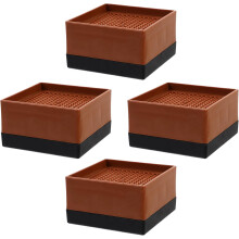 4 Stück robuste Bettgestellfüße mit rutschfester, weicher Gummibasis, Kunststoff