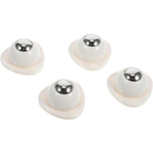4 Stück 18 mm selbstklebende Lenkrollen, 360 drehbare Mini-Lenkrollen aus Edelstahl