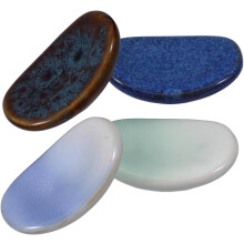 Ensemble de 4 repose-ustensiles en céramique au charme vintage, comprenant un support pour baguettes et cuillères pour la table à manger