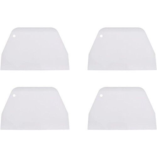 4pcs Cake Scraper Cake Decorating Tool Plastic Baking Smoother Easy to Handle Easy