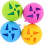 4 Stück wiederbefüllbare Silikon-Spielbälle mit Windmühlenmuster 1