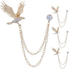 4 st Eagle Tassel Brosch Herrkostym Broschkedja Legering och Strass Kavajnål