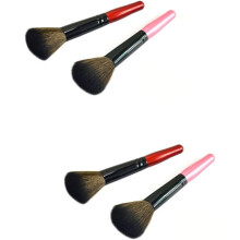 4-teiliges professionelles Make-up-Pinselset für Damen mit langen Nylongriffen zum Auftragen von Puder und Rouge.