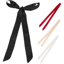 4-teiliges Satin-Gürtelset für Damen, Taillengürtel in Schwarz, Rot, Elfenbein und Khaki, langes, doppelseitiges Seiden-Taillenband
