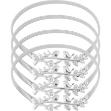 4 Stück Gardinenschnallen, hochelastische Raffhalter aus Legierung, halten Gardinen fest, modernes silbernes Design