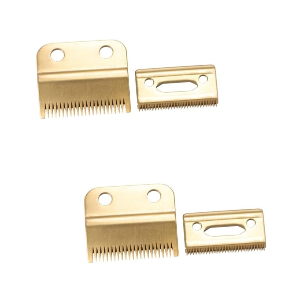 Hkhbjs Golden 2Sets Electric Trimmer Head Replacement For Men Clippers Wear Resistant Razor Heads