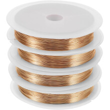 4 stuks koperen kralendraad voor het maken van sieraden, 14k gouden zachte vormdraad