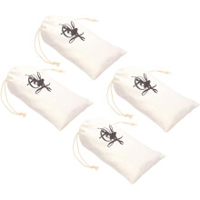 Lot de 4 pochettes de rangement à cordon pour chaussons de ballet, en toile, anti-poussière, écologiques et portables.