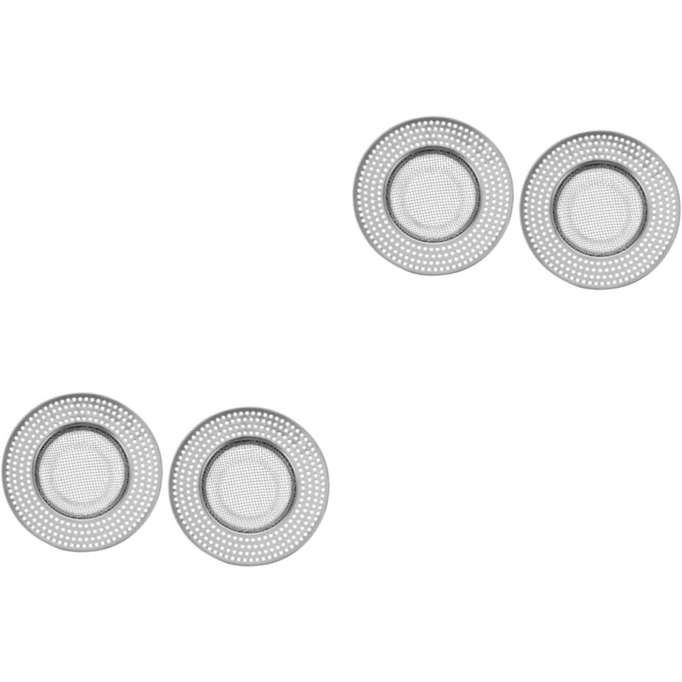 4Pcs Stainless Shower Drain Hair Catcher Protector Strainer Drain Hair Catcher 5455468317262