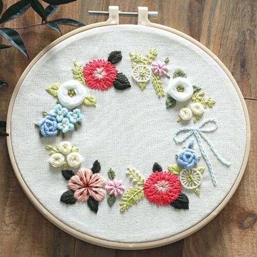 Κιτ κεντήματος DIY για αρχάριους: Σχέδια με λουλούδια και φυτά αγάπης - Σετ κεν