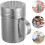 Stainless Steel Powdered Sugar Shaker Duster Handle, Medium 304 Material Flour and Coffee Dusting Can 7
