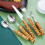 Natural Bamboo Handle Western Tableware Set: Steak Knife, Fork & Spoon, Creative Cake & Dessert Forks 3