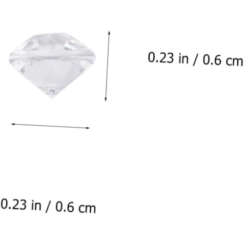 2 pacotes casamento diamantes acrílico dispersão gemas 6mm multi-ângulo corte forma 1