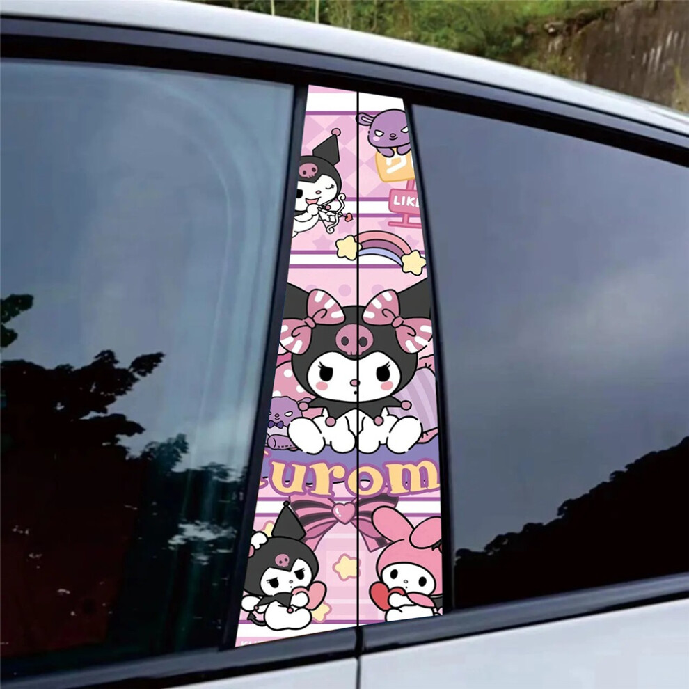 (14#) Cute Kuromi Car B Pillar Window Pillar Trim Decal Sticker 1 Pair 4069369532849