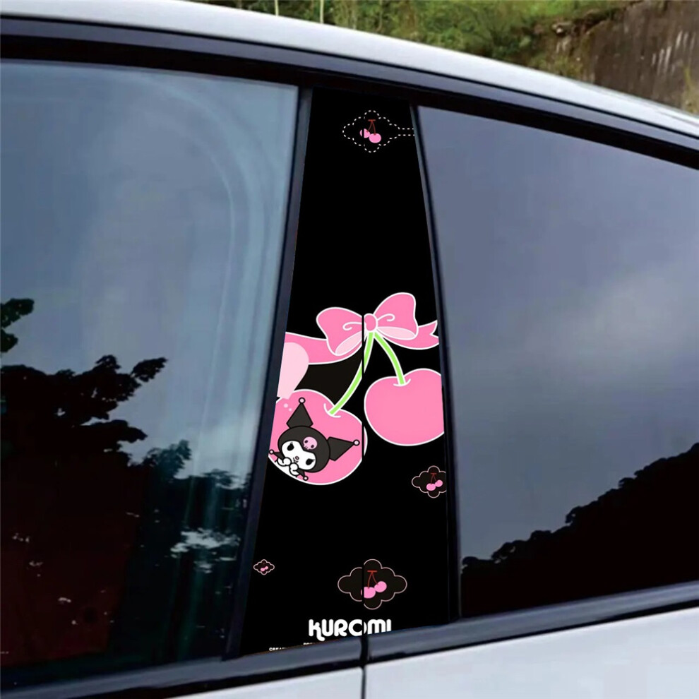 (18#) Kuromi Theme Car B Pillar Waterproof Decor Sticker Auto Vinyl Decal 4069369533174