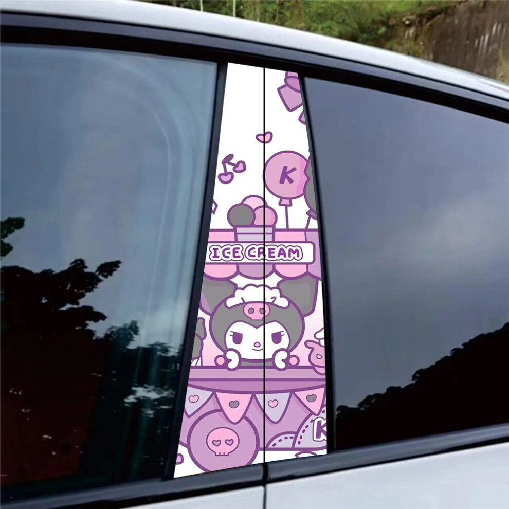 (12#) Kuromi Theme Car B Pillar Waterproof Decor Sticker Auto Vinyl Decal 4069369533112
