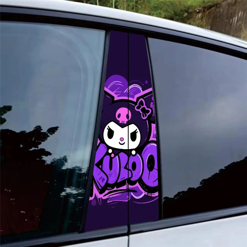 (1#) Cute Kuromi Car B Pillar Window Pillar Trim Decal Sticker 1 Pair 4069369532719