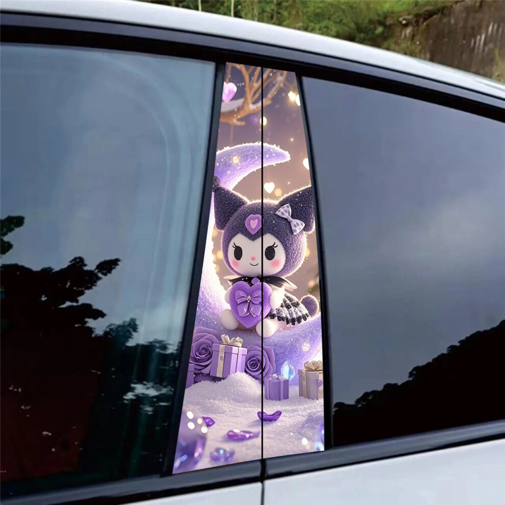 (3#) Cute Kuromi Car B Pillar Window Pillar Trim Decal Sticker 1 Pair 4069369532733