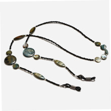 2 catenine vintage con perline, antiscivolo, per occhiali da sole