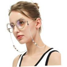 2 buc lanțuri vintage cu mărgele pentru ochelari de vedere, curele antiderapante pentru suportul de ochelari de soare