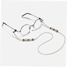 2pcs Vintage Beaded Eyeglass Chains Non-slip Glasses Straps for Sunglasses Holder