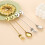 Stainless Steel Star Moon Spoon Fork Set 4-Piece Creative Coffee Stirring Dessert Fruit Tableware 2