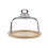 Bambu tårtfat med glaskupol, 10 cm 2