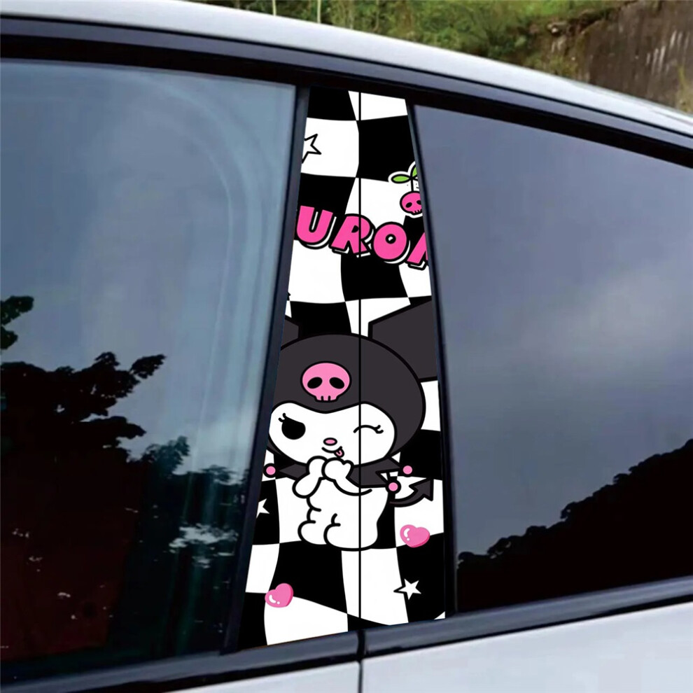 (26#) Kuromi Theme Car B Pillar Waterproof Decor Sticker Auto Vinyl Decal 4069369533259