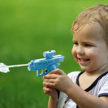 (Blue) Giocattolo con pistola ad acqua reversibile a doppia faccia - Pistola ad acqua a vibrazione istantanea adatta per giochi all'apert