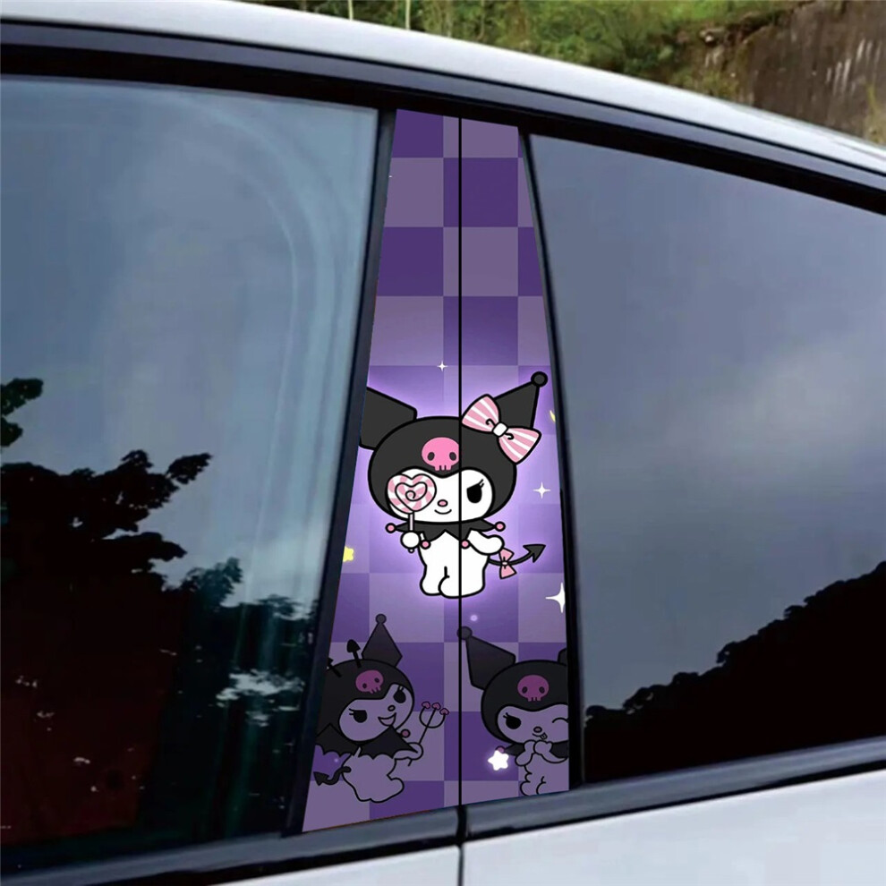 (15#) Kuromi Theme Car B Pillar Waterproof Decor Sticker Auto Vinyl Decal 4069369533143