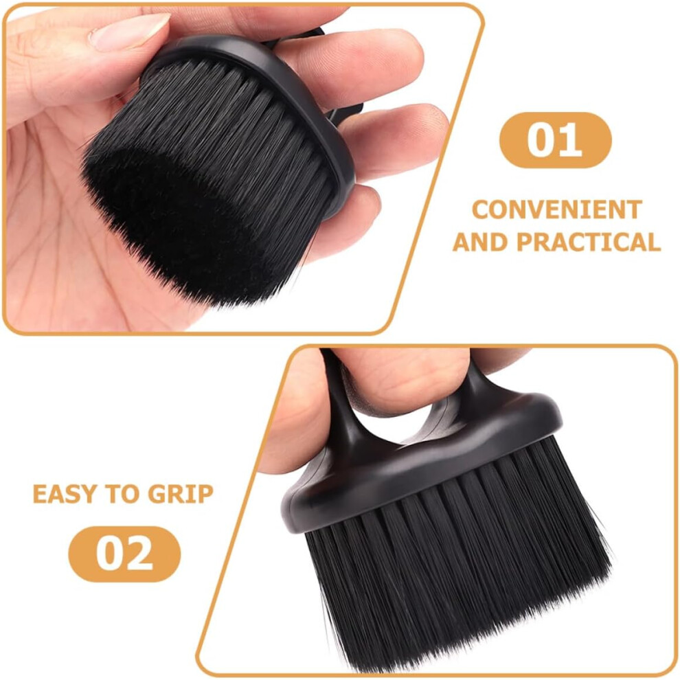 Hkhbjs Black 2Pcs Hair Cleaning Brush For Beard And Mustache Barber Bristle Beard Grooming Brush