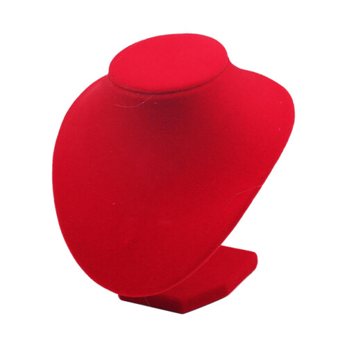 Busto para colar em vermelho – Tecido macio, base estável 1