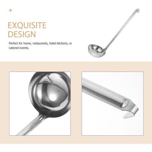 2pcs pequenas ladrinhas de sopa de aço inoxidável para servir molho e cinza, utensílios de cozinha polidos de 5,6 polegadas 2
