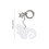 Chic Korean Style Angel Wing Keychain Backpack Pendant for-B 4